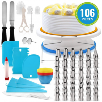 Hot Sale Cake Decorating set baking tools rotating Cake stand turntable Supplies plastic cake stand